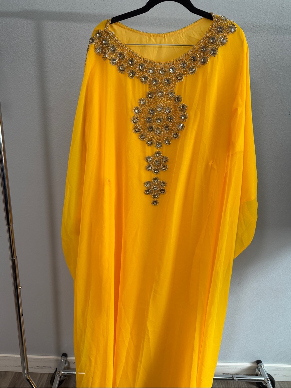 Yellow Embellished Women's Dress